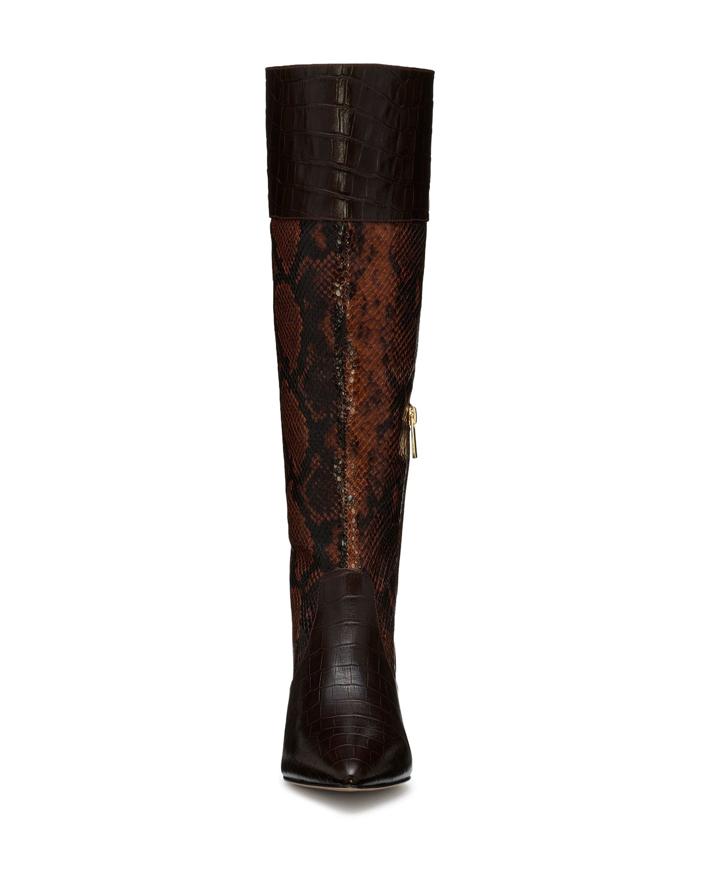 Cassie Heeled Boots | BROWN SNAKE