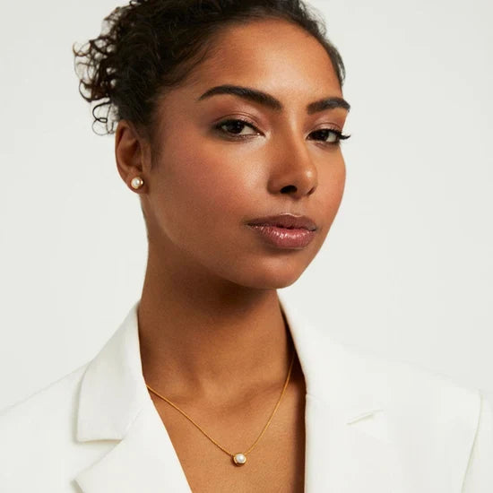 Signature Midi Knockout Pendant- Pearl