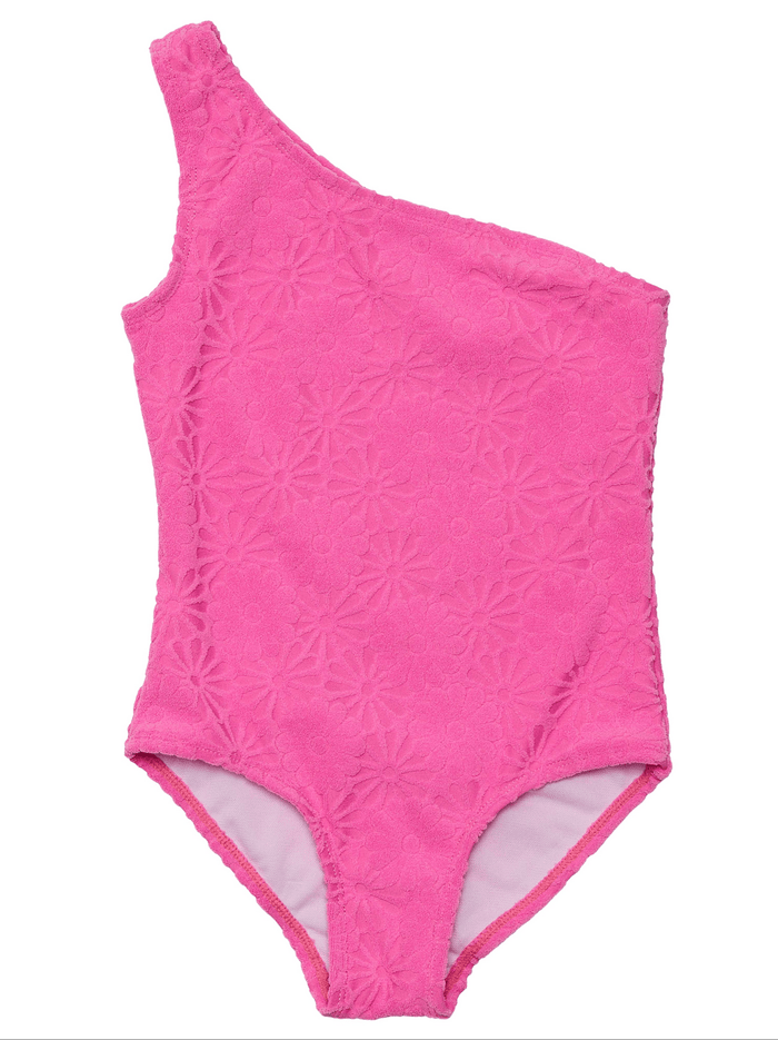 Snapper Rock Bubblegum Bloom One Shoulder Swimsuit - Destination PSP