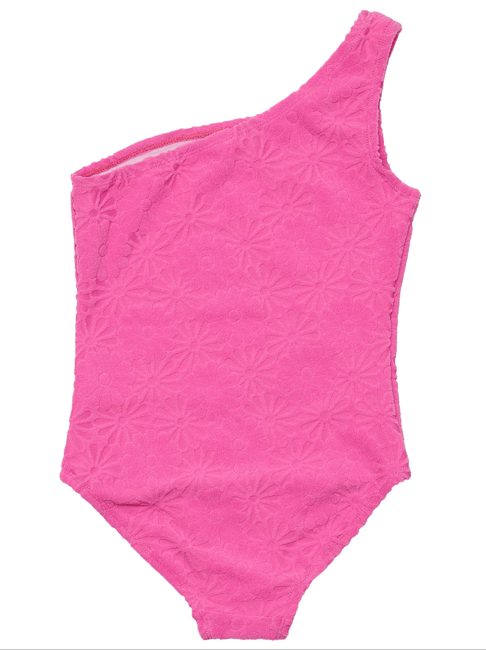 Snapper Rock Bubblegum Bloom One Shoulder Swimsuit - Destination PSP