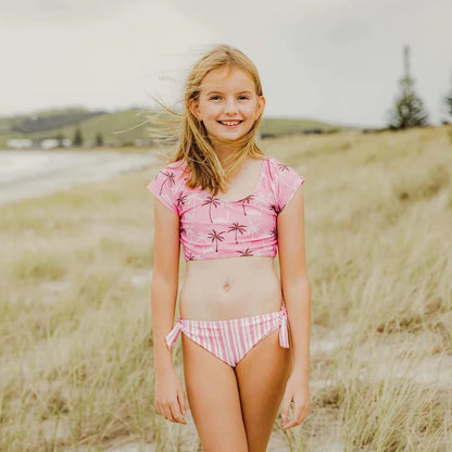 Snapper Rock Palm Paradise Crop SS Rash Top Set - Destination PSP