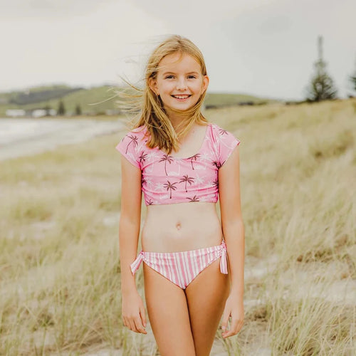 Snapper Rock Palm Paradise Crop SS Rash Top Set - Destination PSP
