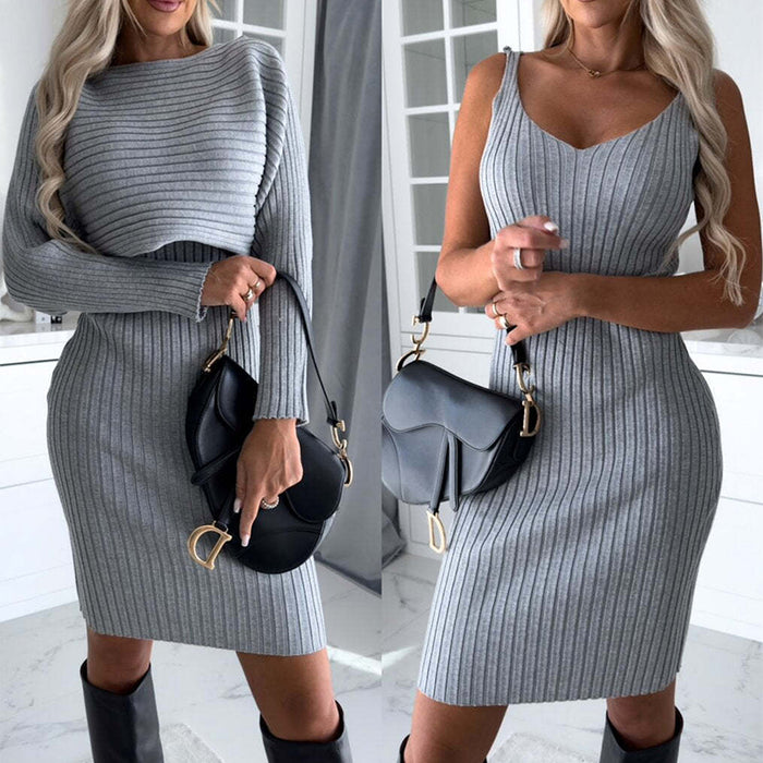 Sofia striped shirt and trousers two-piece set