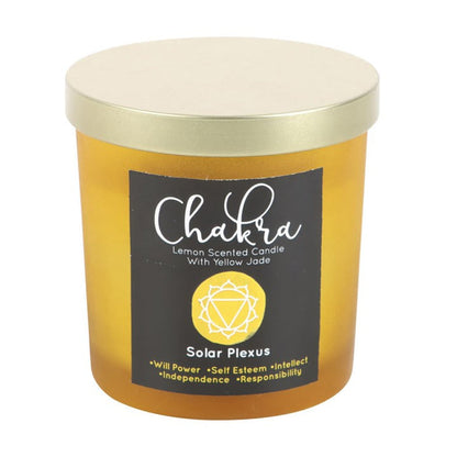 Solar Plexus Chakra Lemon Crystal Chip Candle 🇬🇧