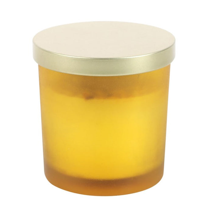Solar Plexus Chakra Lemon Crystal Chip Candle 🇬🇧