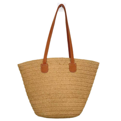 Straw Women's Large Capacity Vacation Beach Bucket Bag 🇨🇳