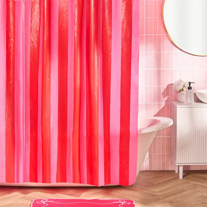 Striped Shower Curtain - Pink 🇬🇧
