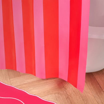 Striped Shower Curtain - Pink 🇬🇧