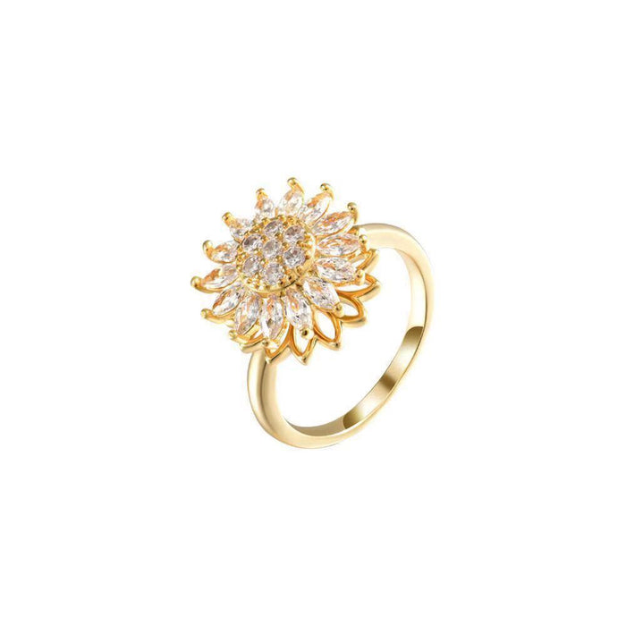 Sunflower Ring Female Rotation Anxiety Decompression 🇨🇳