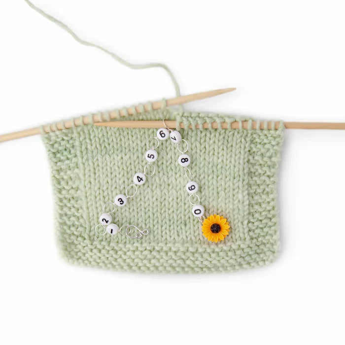 Sunflower Row Counter - Knitting Row Counter by Twice Sheared Sheep