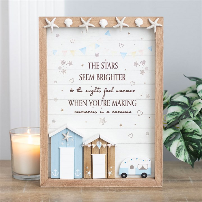 The Stars Seem Brighter 3D Shell Caravan Plaque 🇬🇧