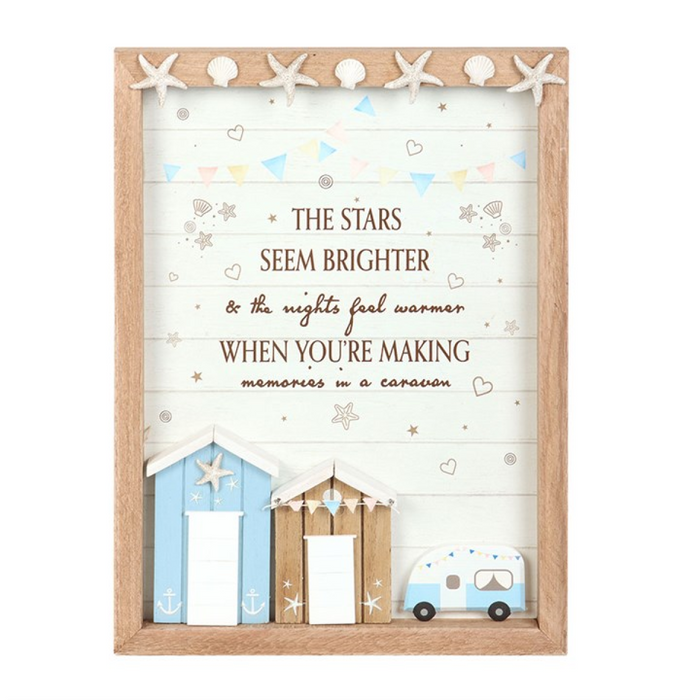 The Stars Seem Brighter 3D Shell Caravan Plaque 🇬🇧