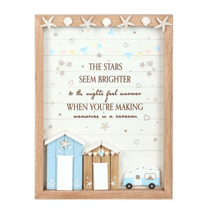 The Stars Seem Brighter 3D Shell Caravan Plaque 🇬🇧