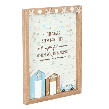The Stars Seem Brighter 3D Shell Caravan Plaque 🇬🇧