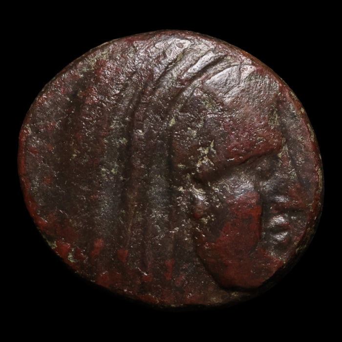 Thessaly, City-State of Pelinna, AE Unit, Mantho & Horseman - c. 300 to 200 BCE - Greek World