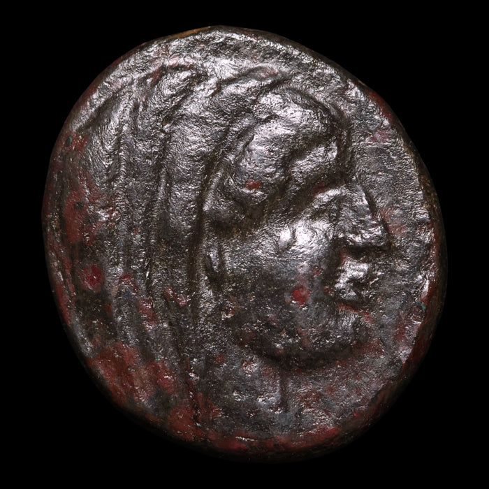 Thessaly, City States of Pelinna, AE Unit, Mantho & Horseman - c. 300 to 200 BCE - Ancient Greece