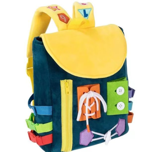 Toddler Busy Board Backpack With Buckles And Learning Activity Toys Develop Basic Life Skills 🇨🇳