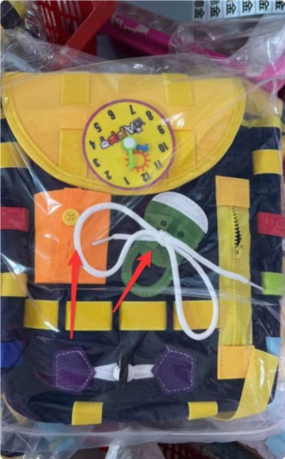 Toddler Busy Board Backpack With Buckles And Learning Activity Toys Develop Basic Life Skills 🇨🇳