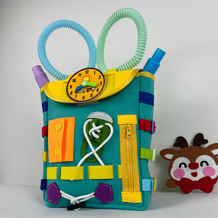 Toddler Busy Board Backpack With Buckles And Learning Activity Toys Develop Basic Life Skills 🇨🇳