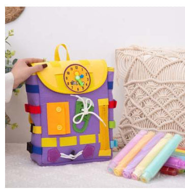 Toddler Busy Board Backpack With Buckles And Learning Activity Toys Develop Basic Life Skills 🇨🇳