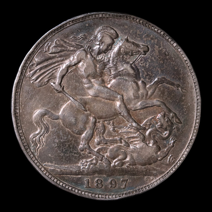 United Kingdom, Queen Victoria, AR 1 Crown - 1897 CE - United Kingdom