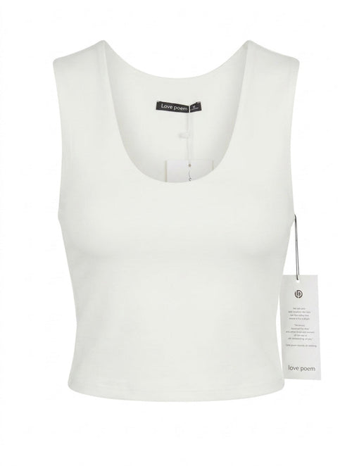Vera-21T contour double layered scoop neck tank top