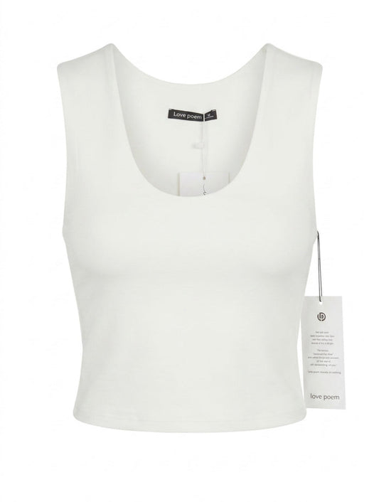 Vera-21T contour double layered scoop neck tank top