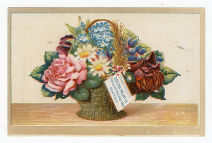 Victorian Salon Palmer Soap and Perfume Trade Card || Flower Basket