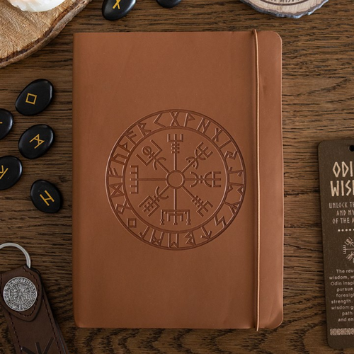 Viking Compass A5 Faux Leather Journal with Pen 🇬🇧