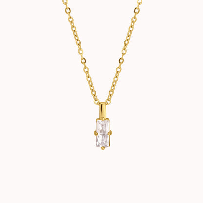 Vivian Baguette Pendant Necklace