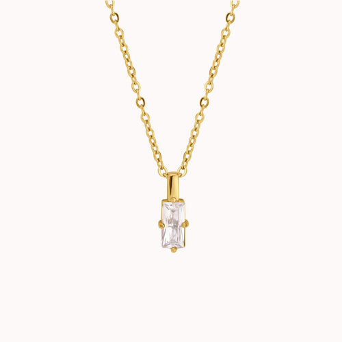 Vivian Baguette Pendant Necklace