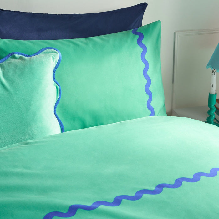 Wave Edge Duvet Set - Green/Blue 🇬🇧