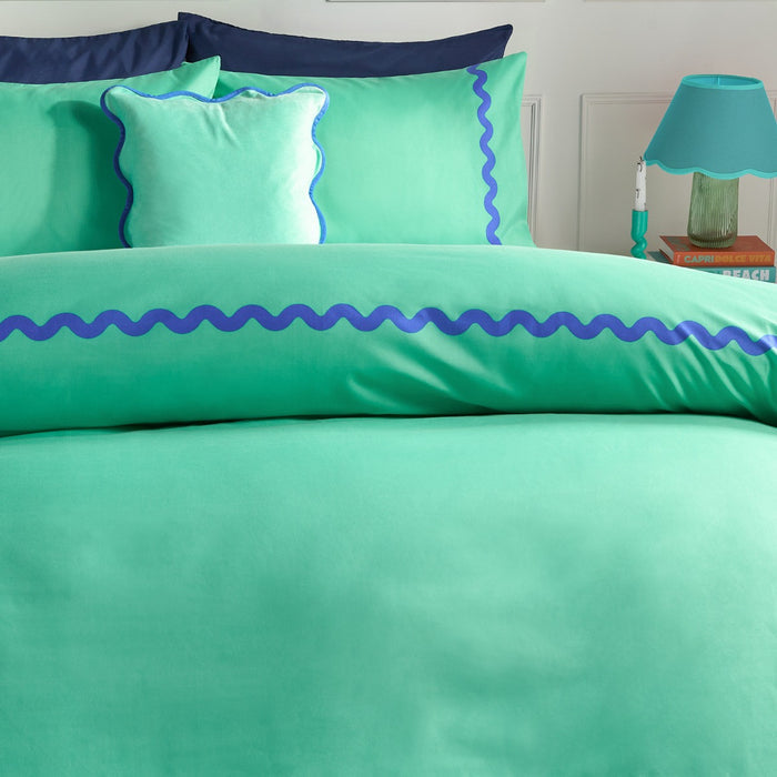 Wave Edge Duvet Set - Green/Blue 🇬🇧