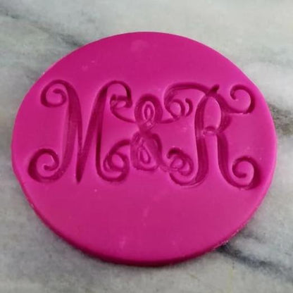 Wedding Initials Vine Monogram Cookie Cutter Stamp & Outline #1 - Wedding / Baby / V Day
