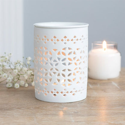 White Matte Cut Out Oil Burner 🇬🇧