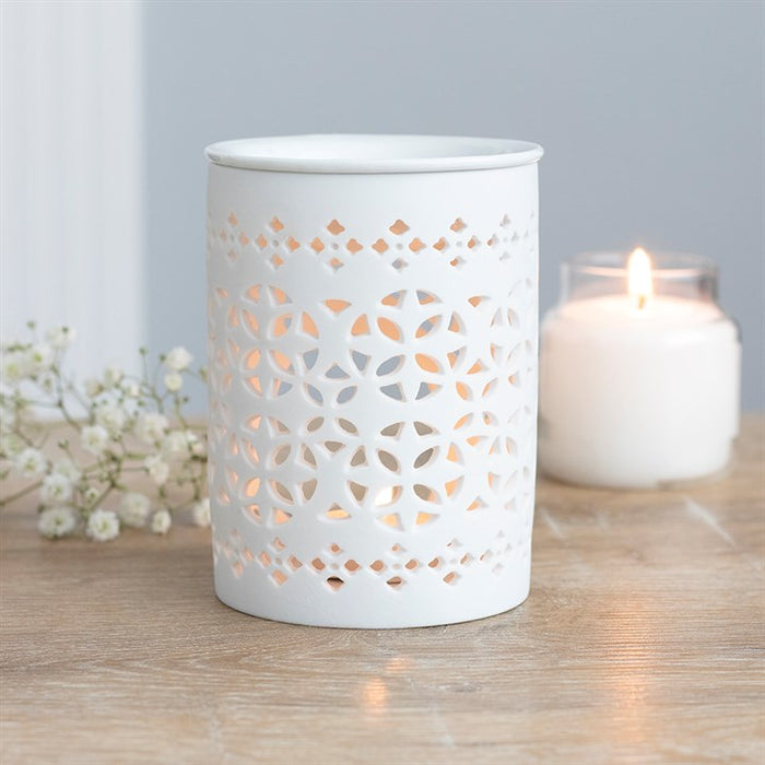 White Matte Cut Out Oil Burner 🇬🇧