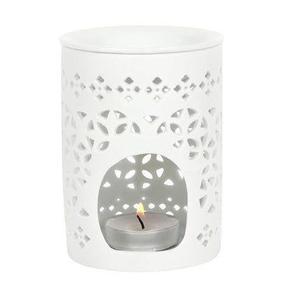 White Matte Cut Out Oil Burner 🇬🇧
