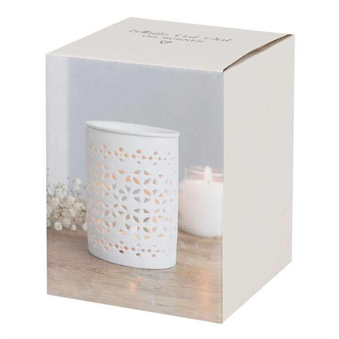 White Matte Cut Out Oil Burner 🇬🇧
