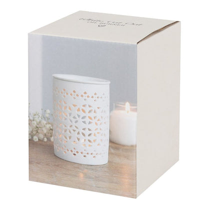 White Matte Cut Out Oil Burner 🇬🇧