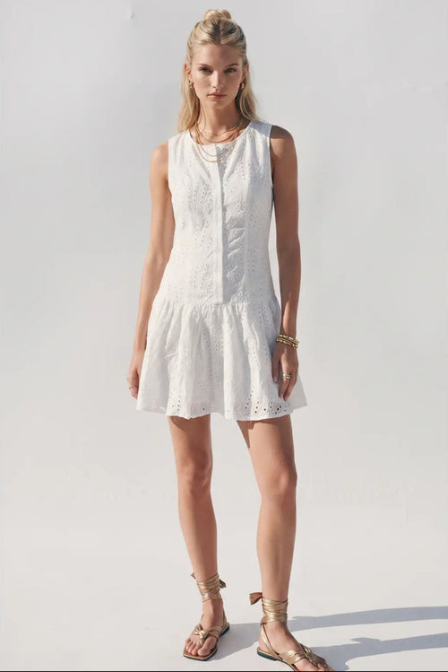 White mini dress
