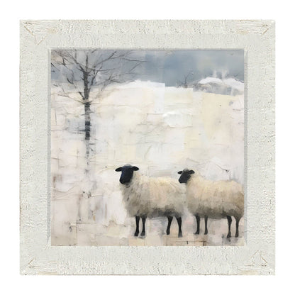 Winter Sheep - Framed Art