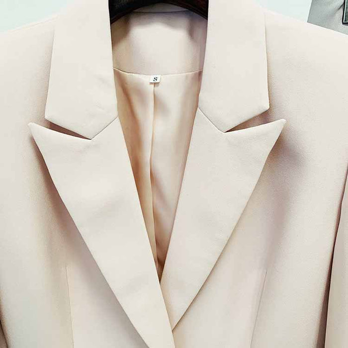 Women's 2 Piece Suit Contrast Suit Trousers Set long sleeve Blazer Pantsuits