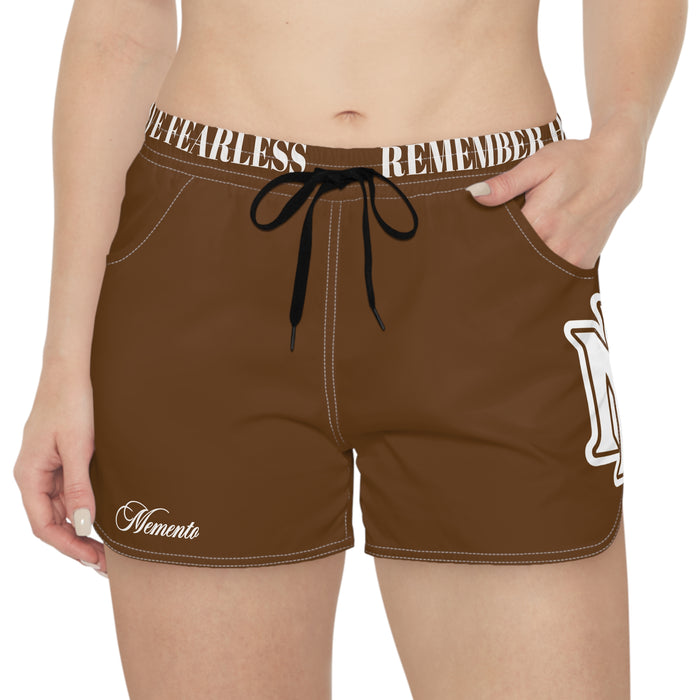 Women's Brown Casual Shorts - Memento Mori Clothing