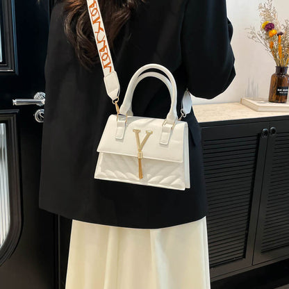 Womens Fashion Solid-Color Tassel Crossbody Bag 🇨🇳