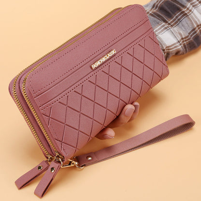 Women's Simple Double Zipper Multiple Card Slots Long Wallet 🇨🇳