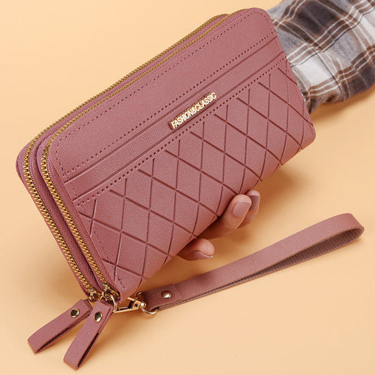 Women's Simple Double Zipper Multiple Card Slots Long Wallet 🇨🇳