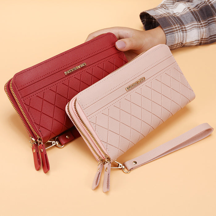 Women's Simple Double Zipper Multiple Card Slots Long Wallet 🇨🇳