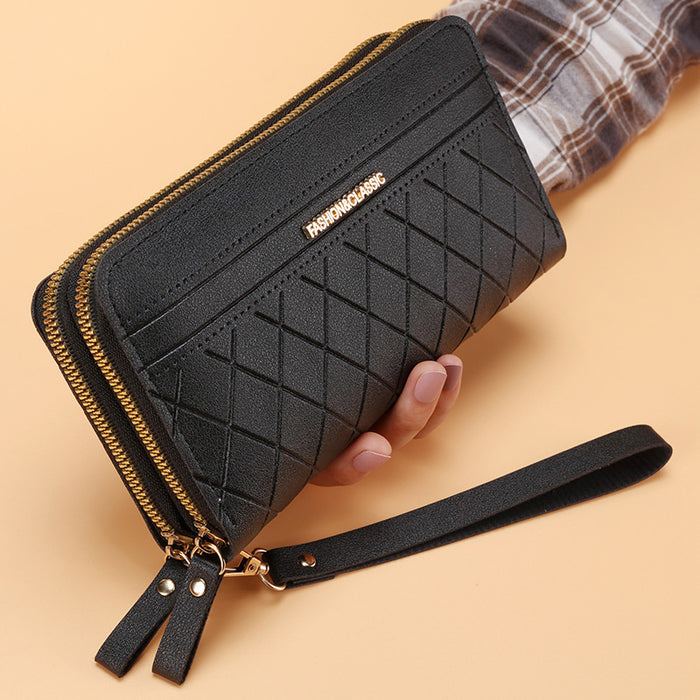Women's Simple Double Zipper Multiple Card Slots Long Wallet 🇨🇳