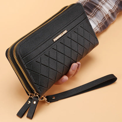 Women's Simple Double Zipper Multiple Card Slots Long Wallet 🇨🇳