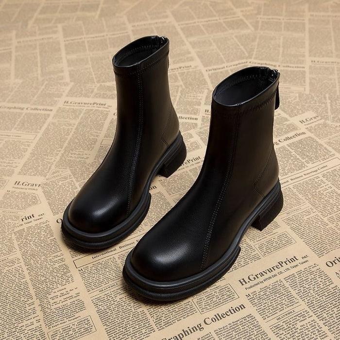 Women's Thick Heel Flat Ankle Boots 🇨🇳